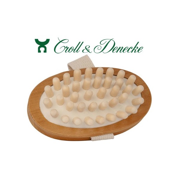 Brosse de massage avec picots en bois