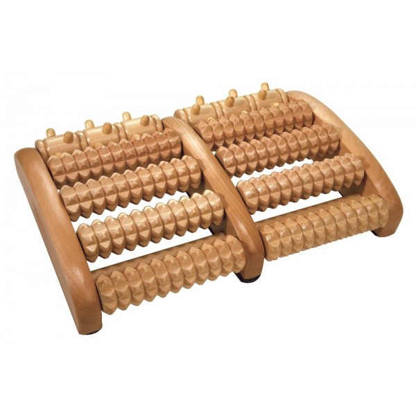 Rouleau de massage pour pieds en bois 2x5