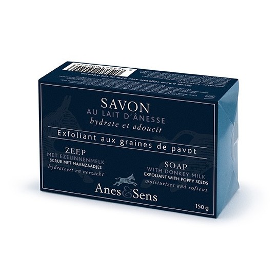 Savon exfoliant au lait d'ânesse et graines de pavot, 150 g