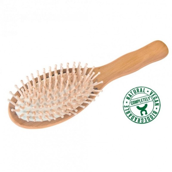 Brosse à cheveux ovale en bois avec picots - Croll & Denecke