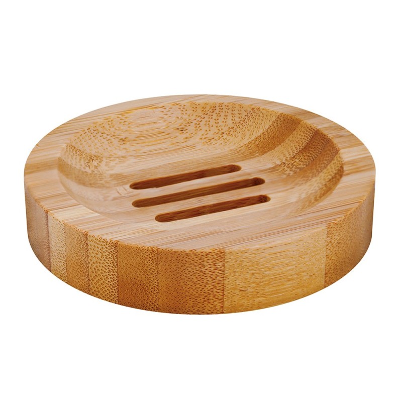 Porte-savon Bambou Naturel Medifier – Lot De 2 – Fait Main – Pour éponge/brosse