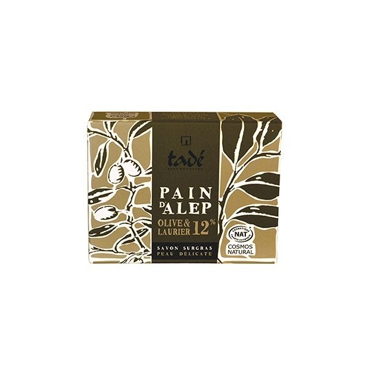 Savonnette d'Alep olive & laurier 12% Tadé