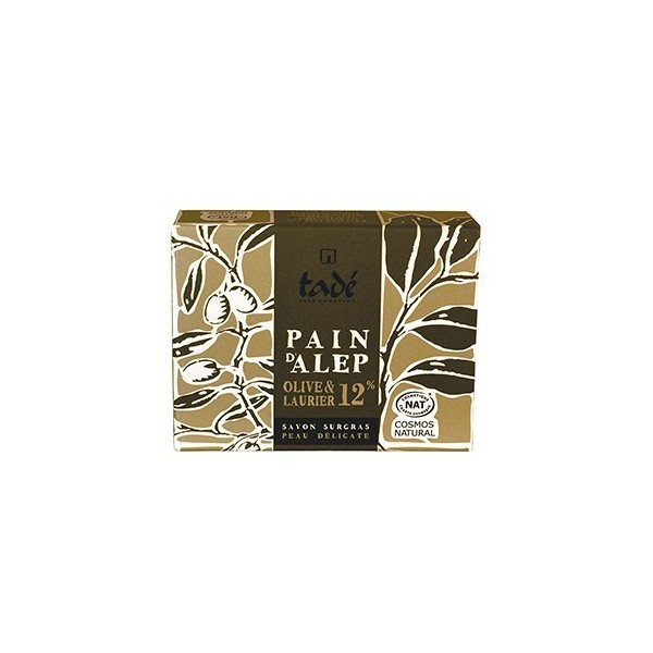 Savonnette d'Alep olive & laurier 12% Tadé