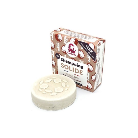 Shampoing solide cheveux secs - Huile de Coco & Vanille - Lamazuna