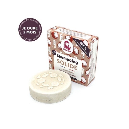Shampoing solide cheveux secs - Huile de Coco & Vanille - Lamazuna