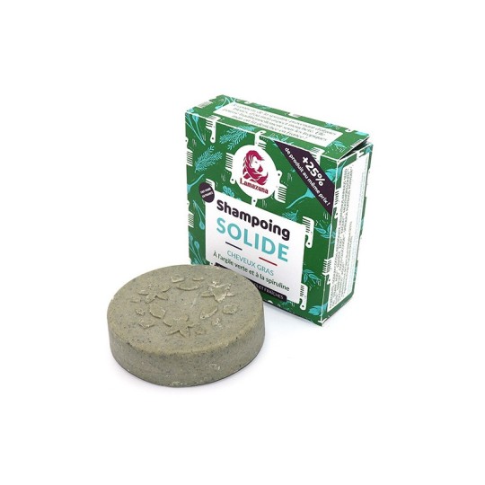 Shampoing solide cheveux gras - Argile verte & Spiruline - Lamazuna