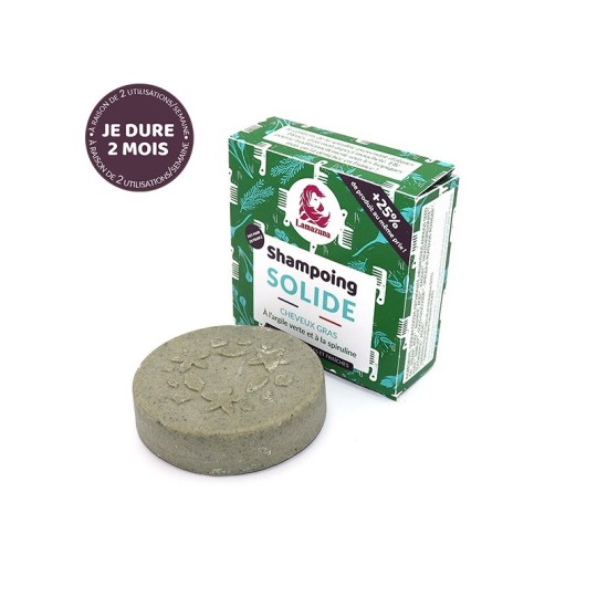 Shampoing solide cheveux gras - Argile verte & Spiruline - Lamazuna