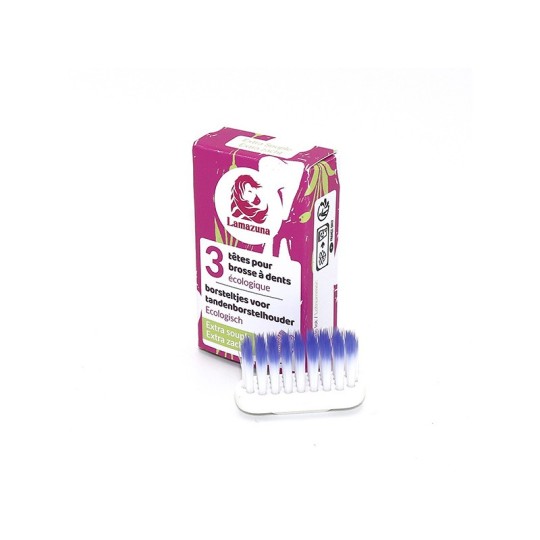 Recharge 3 têtes de brosse à dents - qualité extra-souple Lamazuna