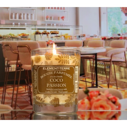 Bougie à la cire d'abeille parfumée Coco Passion