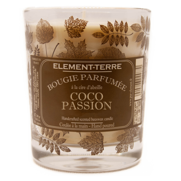 Bougie à la cire d'abeille parfumée Coco Passion