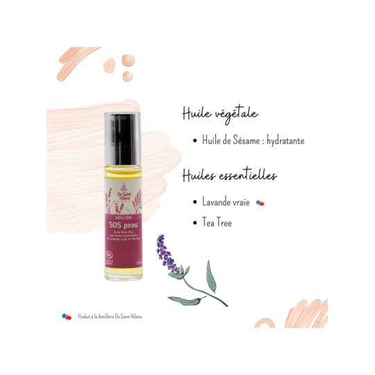 Roll'on Tea tree Bio et Lavande vraie Bio - Saint Hilaire