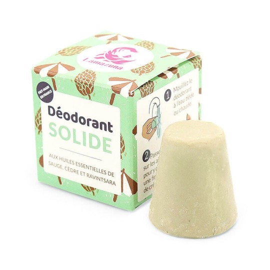 Déodorant solide Sauge, Cèdre et Ravintsara Lamazuna