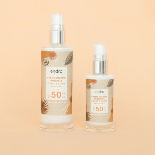 Crème solaire minérale BIO - SPF 50 - Endro