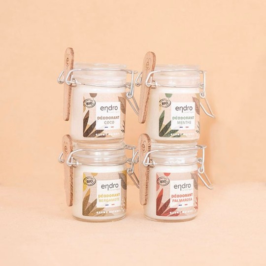 Gamme déodorants baume en bocal - Endro cosmétiques