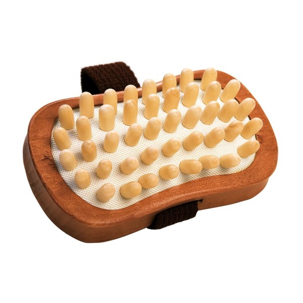 Brosse de massage anti-cellulite avec picots en bois