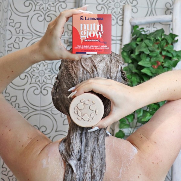 Shampoing solide pour cheveux normaux & abîmés Nutri Glow Lamazuna
