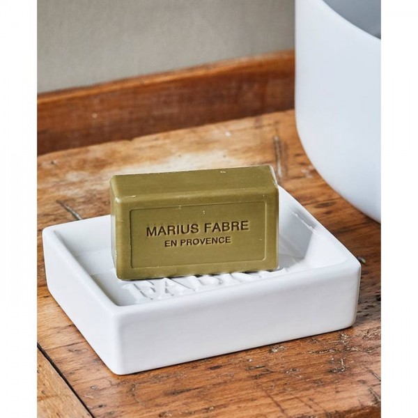 Porte savon en céramique blanc Marius Fabre