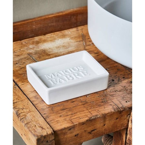 Porte savon en céramique blanc Marius Fabre