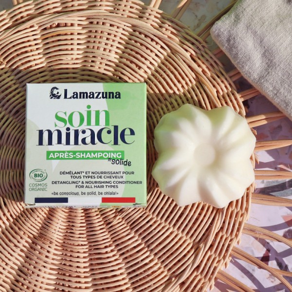 Après-shampoing solide bio Soin miracle Lamazuna