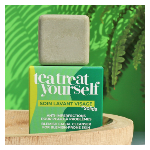 Soin lavant visage solide Anti-imperfections Tea Treat Yourself  Lamazuna