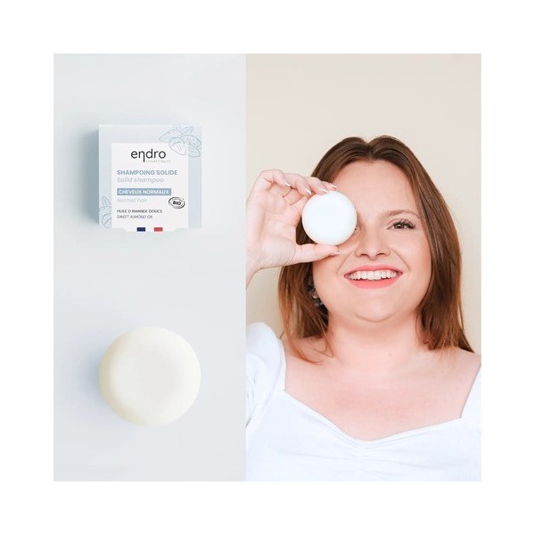Shampoing solide BIO - Cheveux normaux - Endro cosmétiques