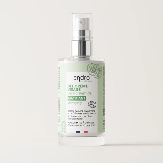 Gel-crème visage Matifiant BIO - Endro Cosmétiques