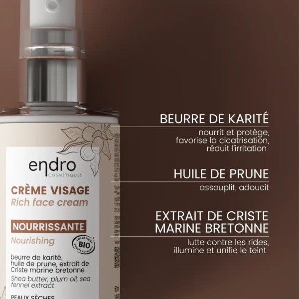 Crème visage Nourrissante - Endro Cosmétiques