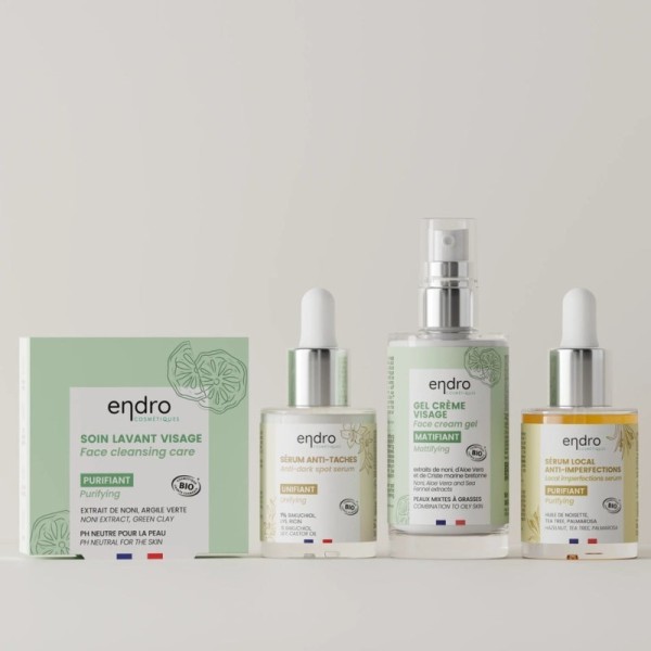 Routine visage anti-imperfections et marques - Endro Cosmétiques