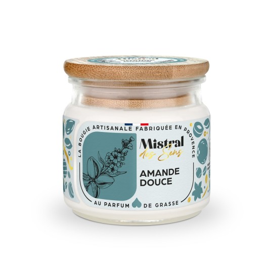 Bougie parfumée - Amande Douce - Mistral des Sens