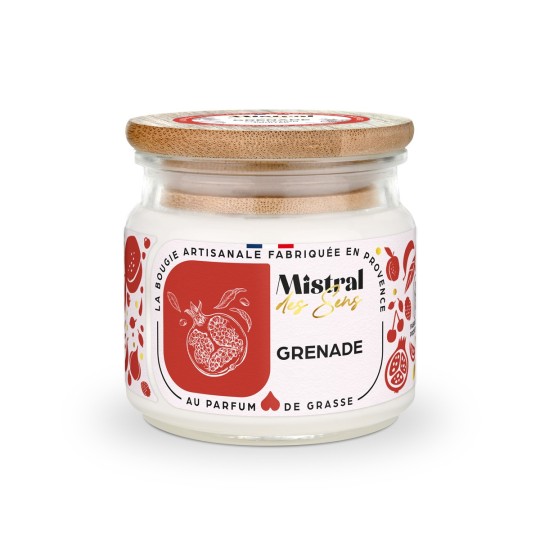 Bougie parfumée - Grenade 150 ml - Mistral des Sens