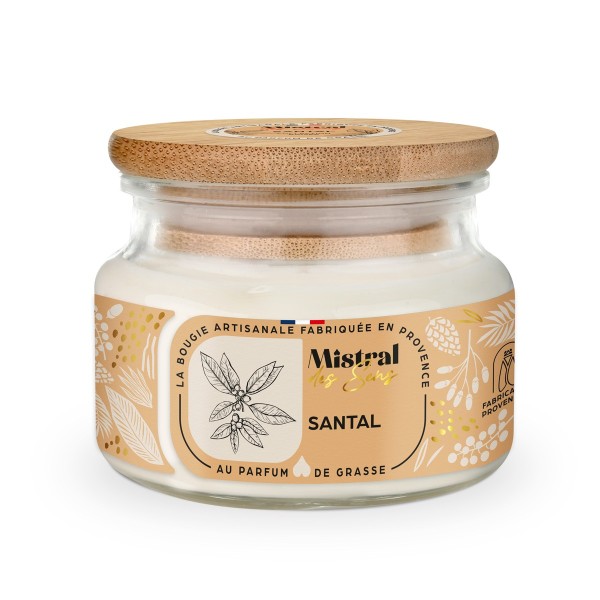 Bougie parfumée - Santal 300 ml - Mistral des Sens