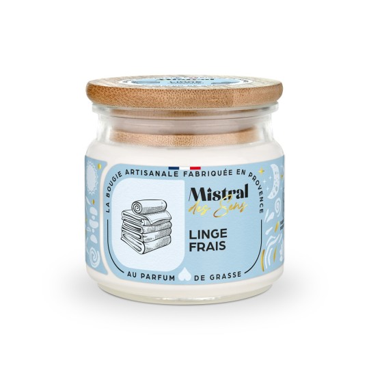 Bougie parfumée - Linge Frais 150 ml - Mistral des Sens