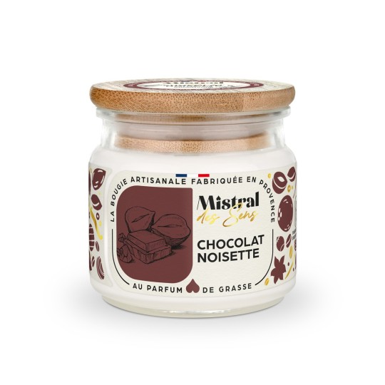 Bougie parfumée - Chocolat Noisette 150 ml - Mistral des Sens