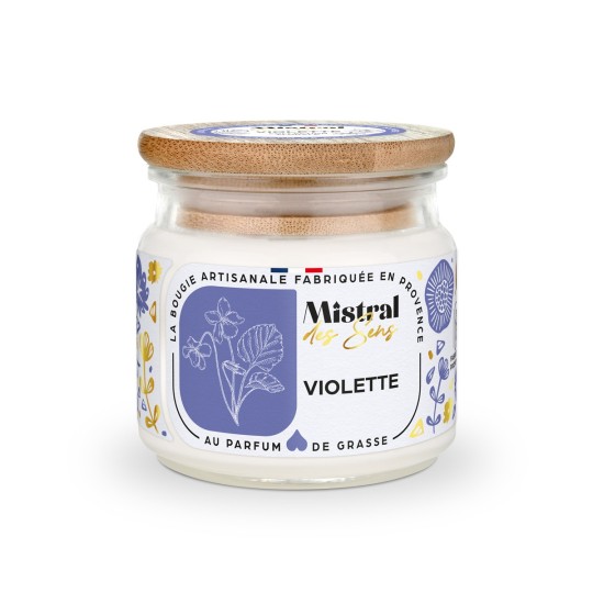Bougie parfumée - Violette 150 ml - Mistral des Sens