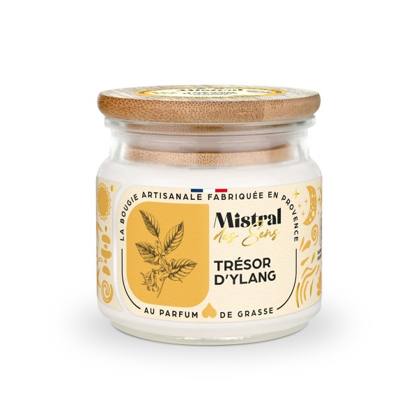 Bougie parfumée - Trésor d'Ylang 150 ml - Mistral des Sens
