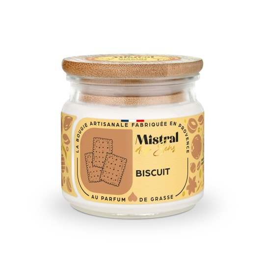 Bougie parfumée - Biscuit 150 ml - Mistral des Sens