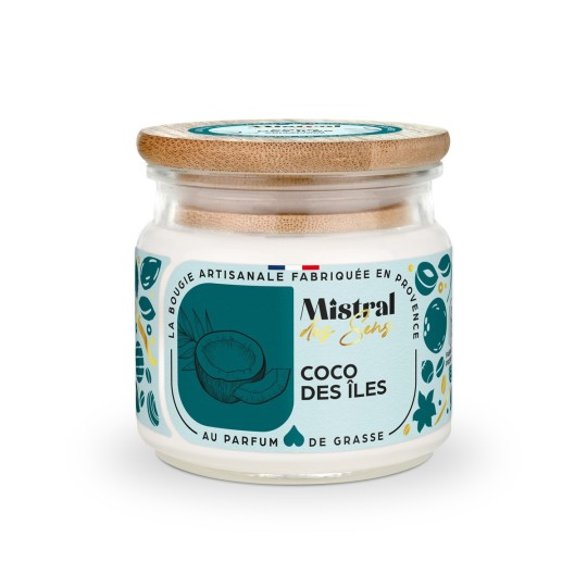 Bougie parfumée - Coco des Îles 150 ml - Mistral des Sens