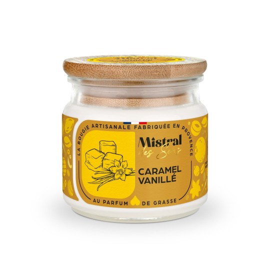 Bougie parfumée - Caramel Vanillé 150 ml - Mistral des Sens