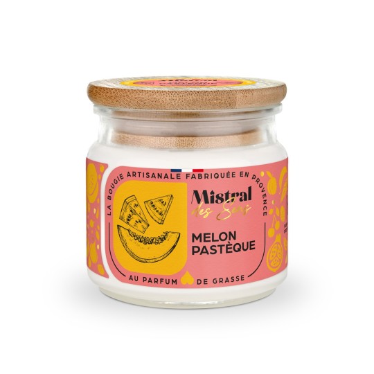 Bougie parfumée - Melon Pastèque 150 ml - Mistral des Sens