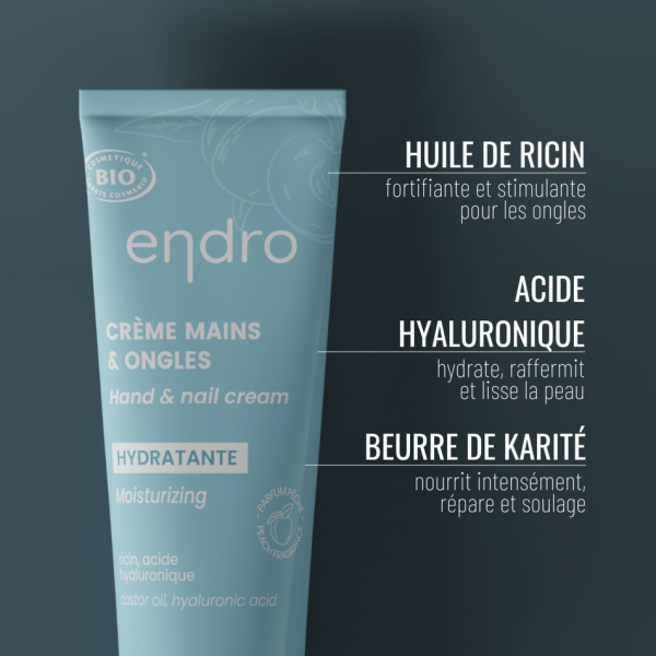 Crème mains & Ongles - Hydratante BIO - Endro Cosmétiques