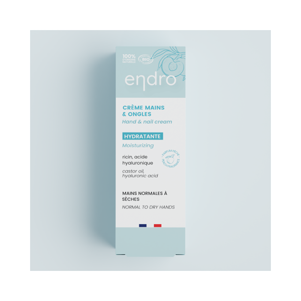 Emballage crème mains & Ongles - Hydratante BIO - Endro Cosmétiques