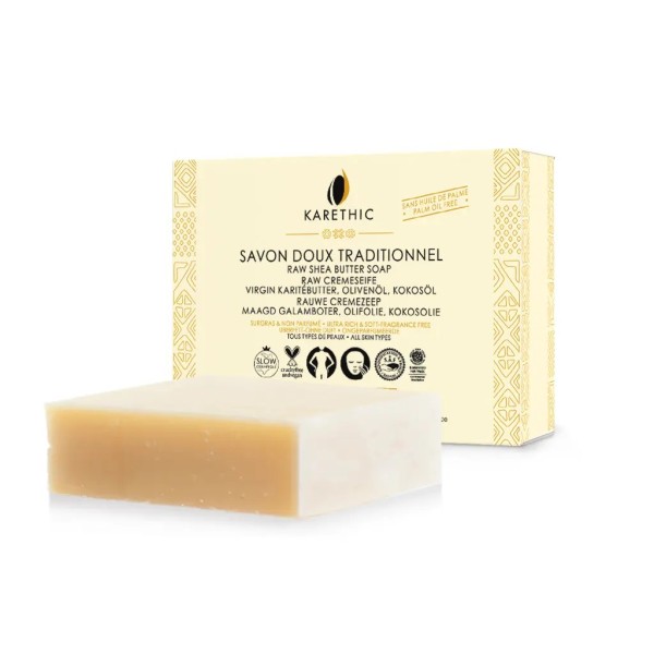 Savon Doux Traditionnel Surgras au Karité Pur – Bio & Vegan - Karethic