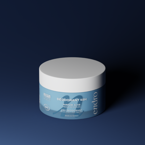 Déodorant baume BIO Peaux Sensibles Aloe 48H - Endro cosmétiques