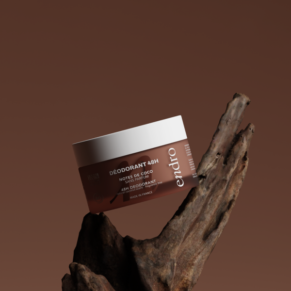 Déodorant baume BIO 48H Coco, sans huile essentielle ni parfum - Endro cosmétiques