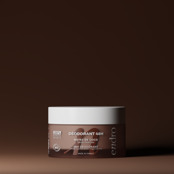 Déodorant baume BIO 48H Coco, sans huile essentielle ni parfum - Endro cosmétiques