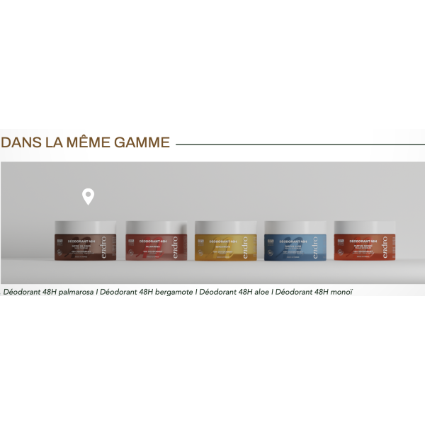 Gamme déodorants baumes BIO Naturels 48H - Endro cosmétiques
