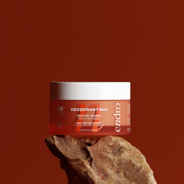 Déodorant baume BIO 48H Monoï Peaux Sensibles - Endro cosmétiques
