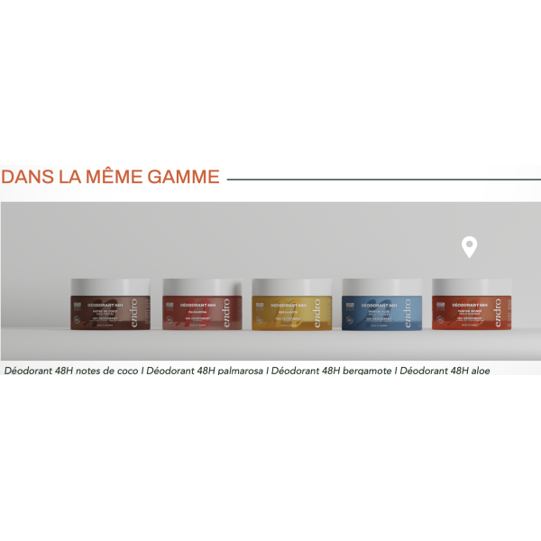 Gamme déodorants baumes BIO Naturels 48H - Endro cosmétiques