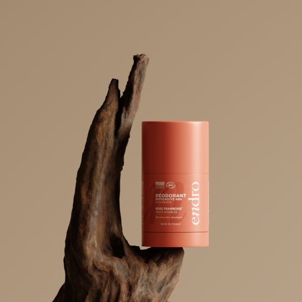 Déodorant stick rechargeable BIO 48H Rose/Framboise - Endro cosmétiques