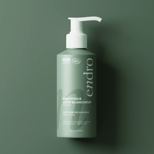 Dentifrice gel actif blancheur BIO Menthe Glaciale - Endro cosmétiques